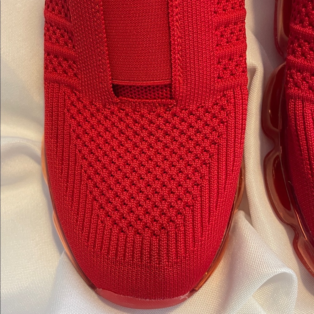 Vibrant Red Slip-On Sneakers - Picture 4 of 8